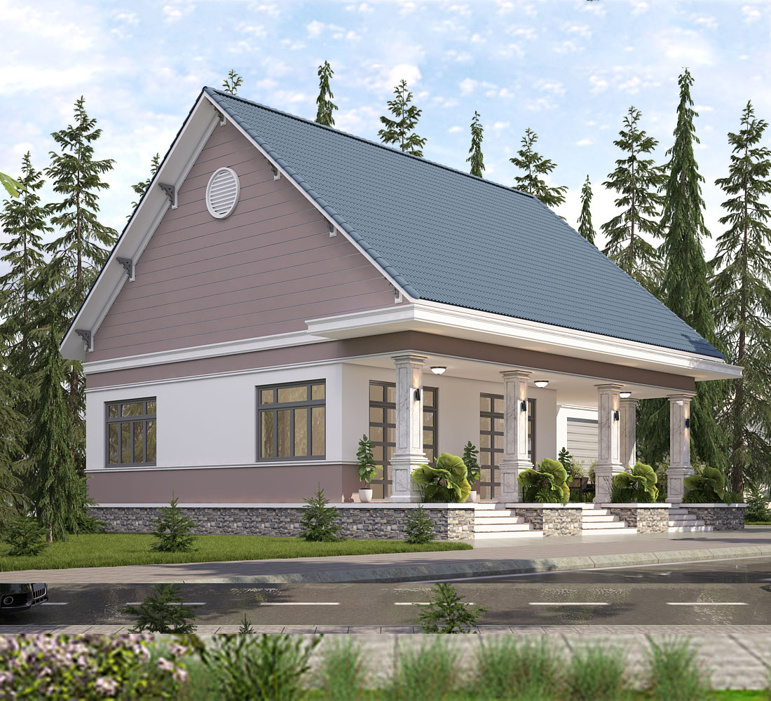 Mẫu biệt thự vườn mái thái 12x17m tại Tiền Giang 