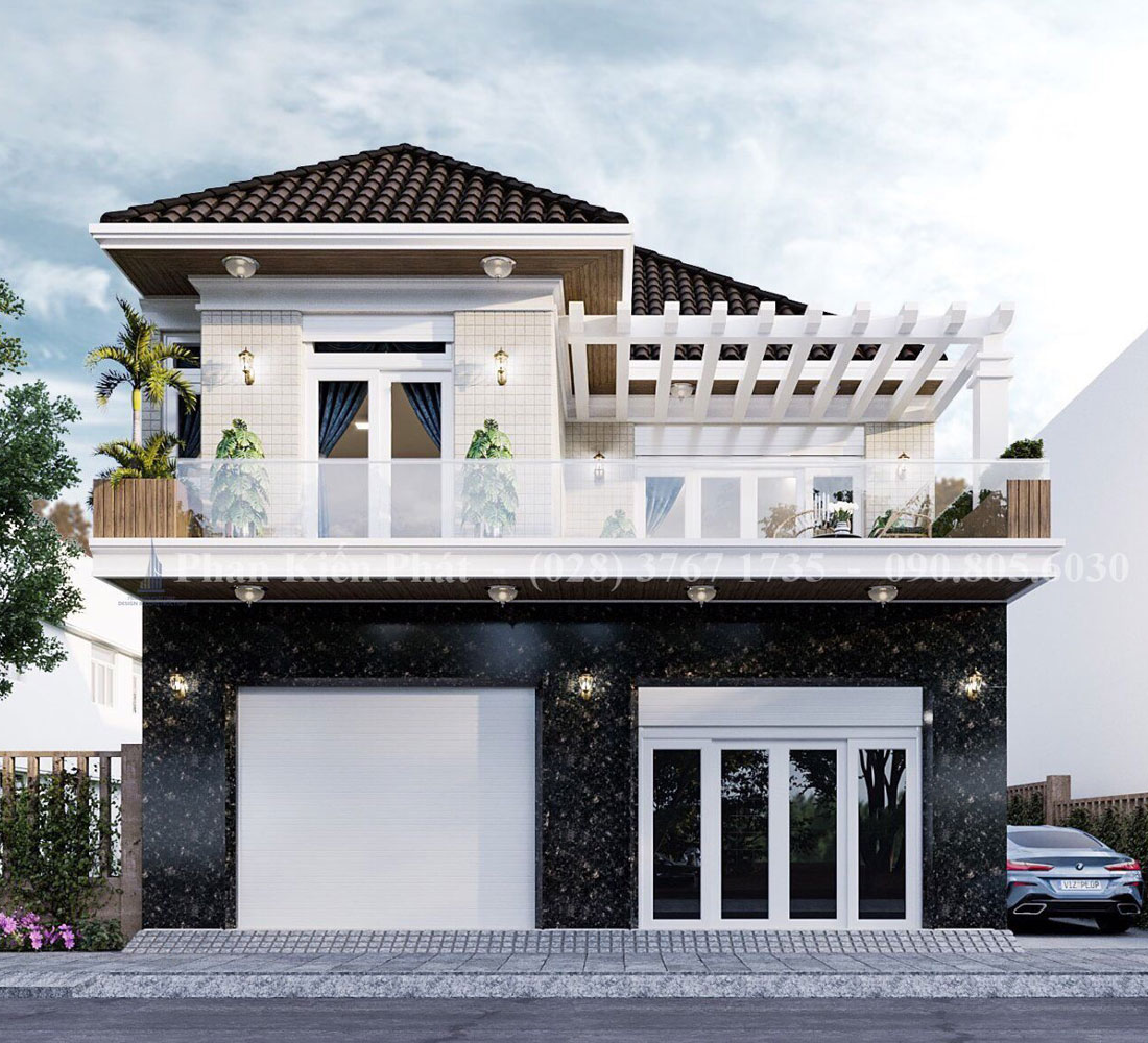 Mẫu biệt thự mái Nhật hiện đại tại Phước Hải 